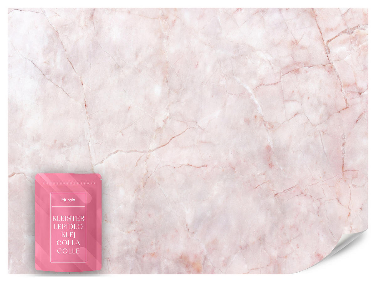 FOTOTAPETA Ružový Mramor Abstrakcia Moderný Vzor 100 x 70 cm - ružová, papier (100/70cm) - Muralo