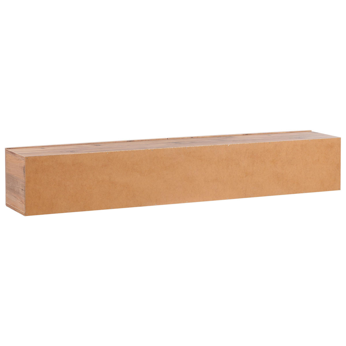 WANDMONTIERTER-TV-SCHRANK Braun Gladstone - Braun, Holzwerkstoff (180/30/32cm) - Beliani