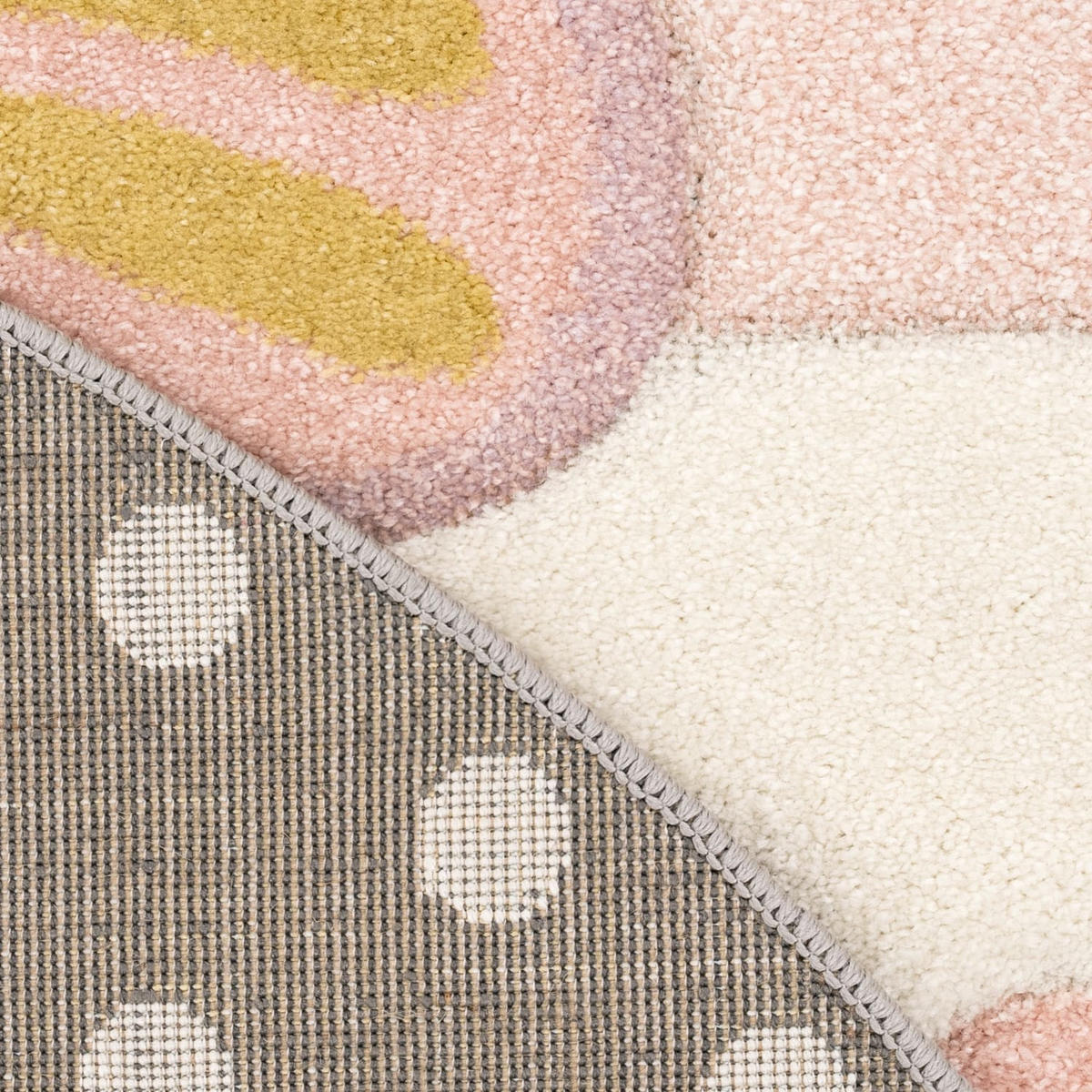 KINDERTEPPICH Schmetterlinge-Patchwork Kinderzimmer schmutzabweisend Mehrfarbig Rund 160D - Multicolor, Textil (160/160cm) - KADIMA DESIGN