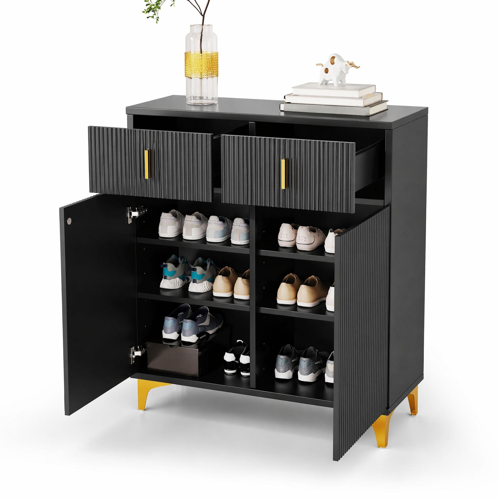 Ivmeu Sideboard Schwarz 83x101x35 cm