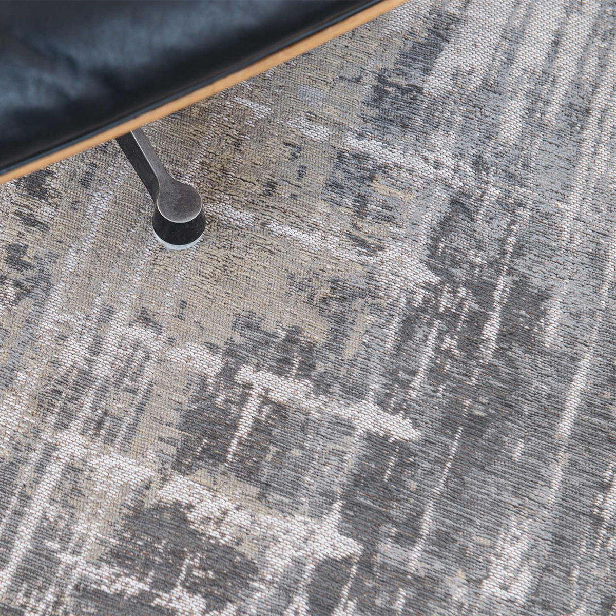 TEPPICH Coney Grey Atlantic 140/140 cm - Grau, Textil (140/140cm) - Louis De Poortere