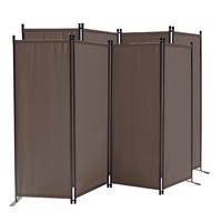 PARAVENT 2 Stück 4-tlg. 220x165 cm Taupe - Taupe, Metall (220/165cm) - QUICK STAR