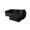 ECKSOFA mit Schlaffunktion ONIL L Monolith 95 Rechts - Schwarz, Textil (245/175cm) - Bedante