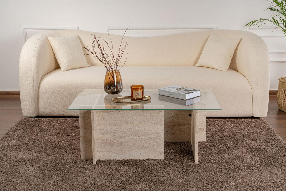 COUCHTISCH vetrino beige - Beige, Holz (105/65/40cm) - Habitat Garten