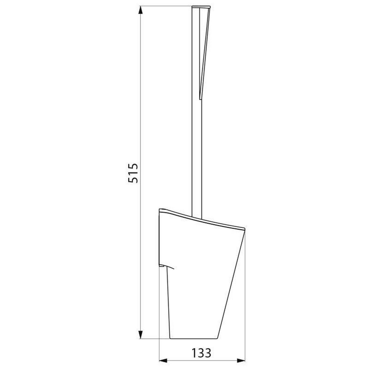 WC-BÜRSTENGARNITUR Wandmontage, ergonomischer Griff, Nylon weiß - Weiß, Metall (14/14/53.5cm) - Delabie