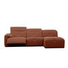 ECKSOFA TRENTO 4-Sitzer mit 1 Relaxfunktion, dunkelorange - Dunkelorange/Schwarz, Holzwerkstoff/Kunststoff (262/165cm) - Courtois Laville