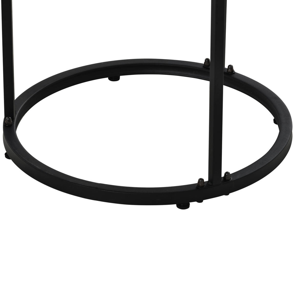 KONFERENČNÍ stolek 70,5/50 a 45,5/44 cm, stohovatelný, moderní design s mramorovým dekorem, Dub - černá/barva dubu, kov/kompozitní dřevo (70.5/70.5/50cm) - Redom