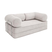 HOCHWERTIGES zeitgenössisches Design Sofa Beige/Hellgrau - Beige, Textil (200/70/100cm) - SURB