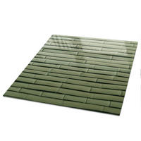 TISCHPLATTE 50x50 cm – Bambusstruktur - Beige, Glas (50/50/0.4cm) - Wallfluent