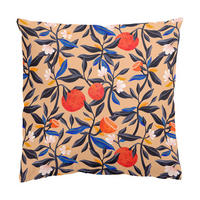 KISSENBEZUG Orangen mit Blätterranken 40/40 cm - Eichefarben, Textil (40/40cm) - Bilderwelten