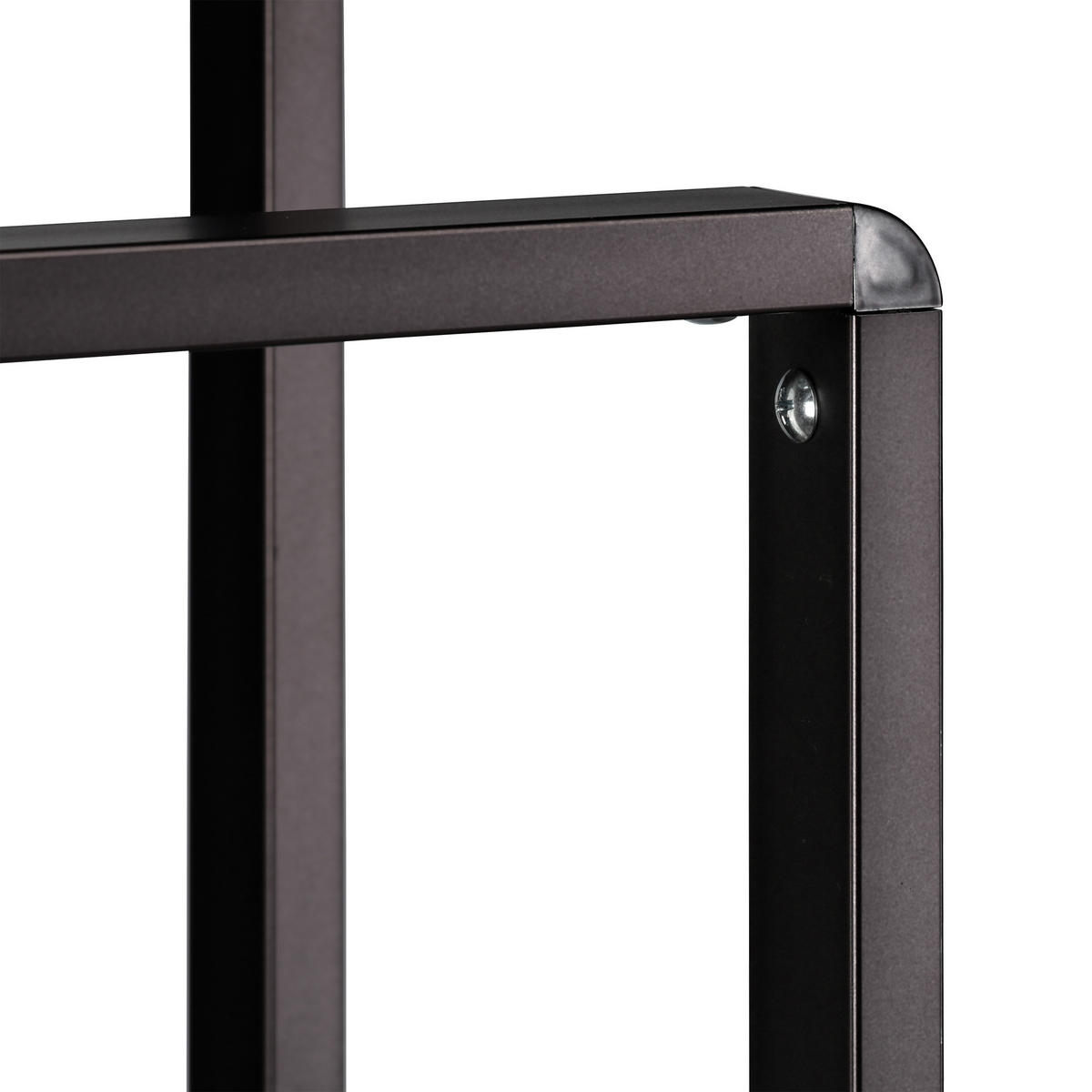 HANDTUCHSTÄNDER - Dunkelbraun, Glas/Metall (45/80/20cm) - Relaxdays