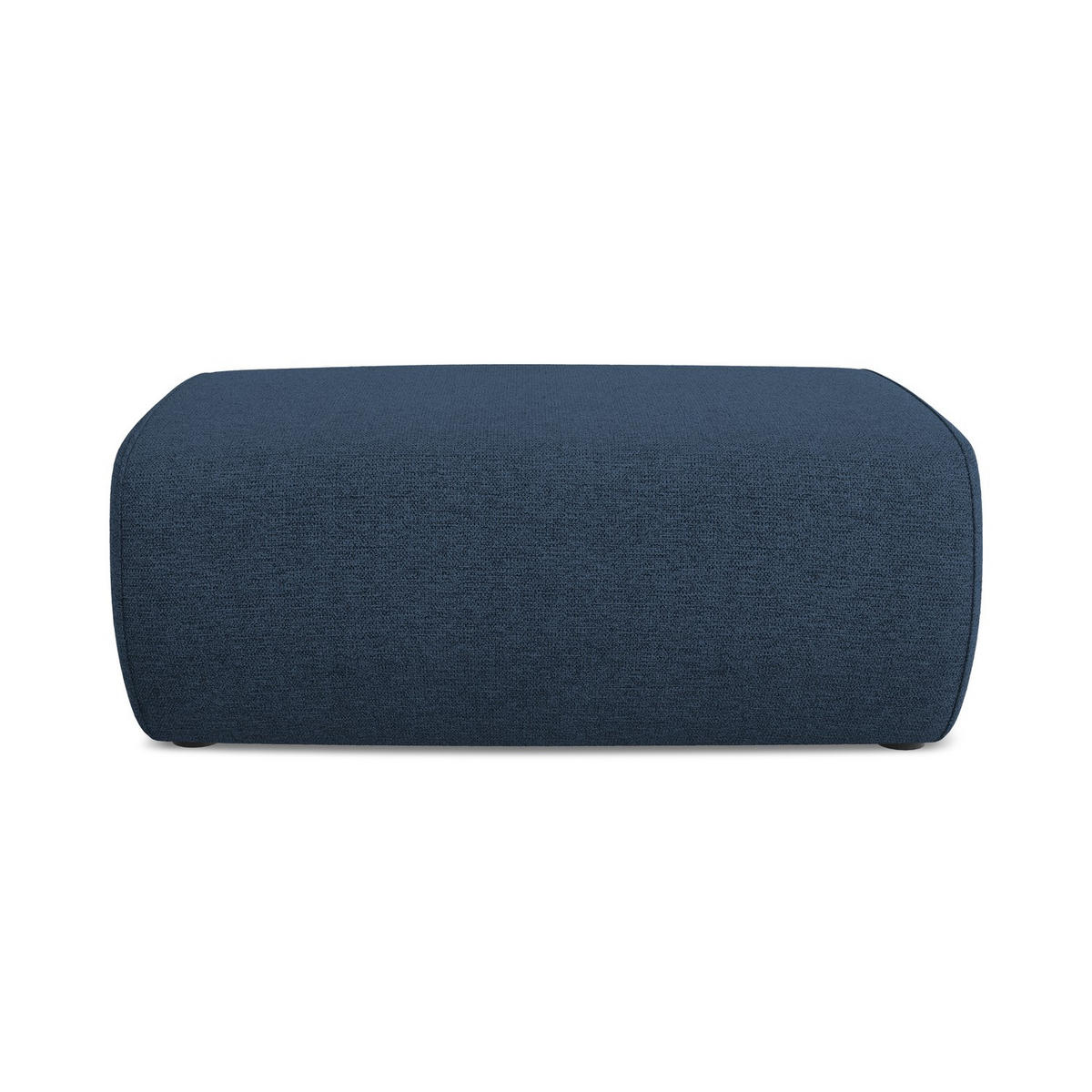 POUF Chenille Stoff Blau - Blau/Schwarz, Kunststoff/Textil (102/40/62cm) - LaMiaSofa