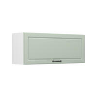 HÄNGESCHRANK R-Line, Mint Landhaus/Weiß, 100 cm Flach - Weiß/Mintgrün, Holzwerkstoff (100/40/31cm) - Vicco