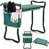 KNIEBANK Grün - Grün, Metall (27.5/50/58cm) - COSTWAY