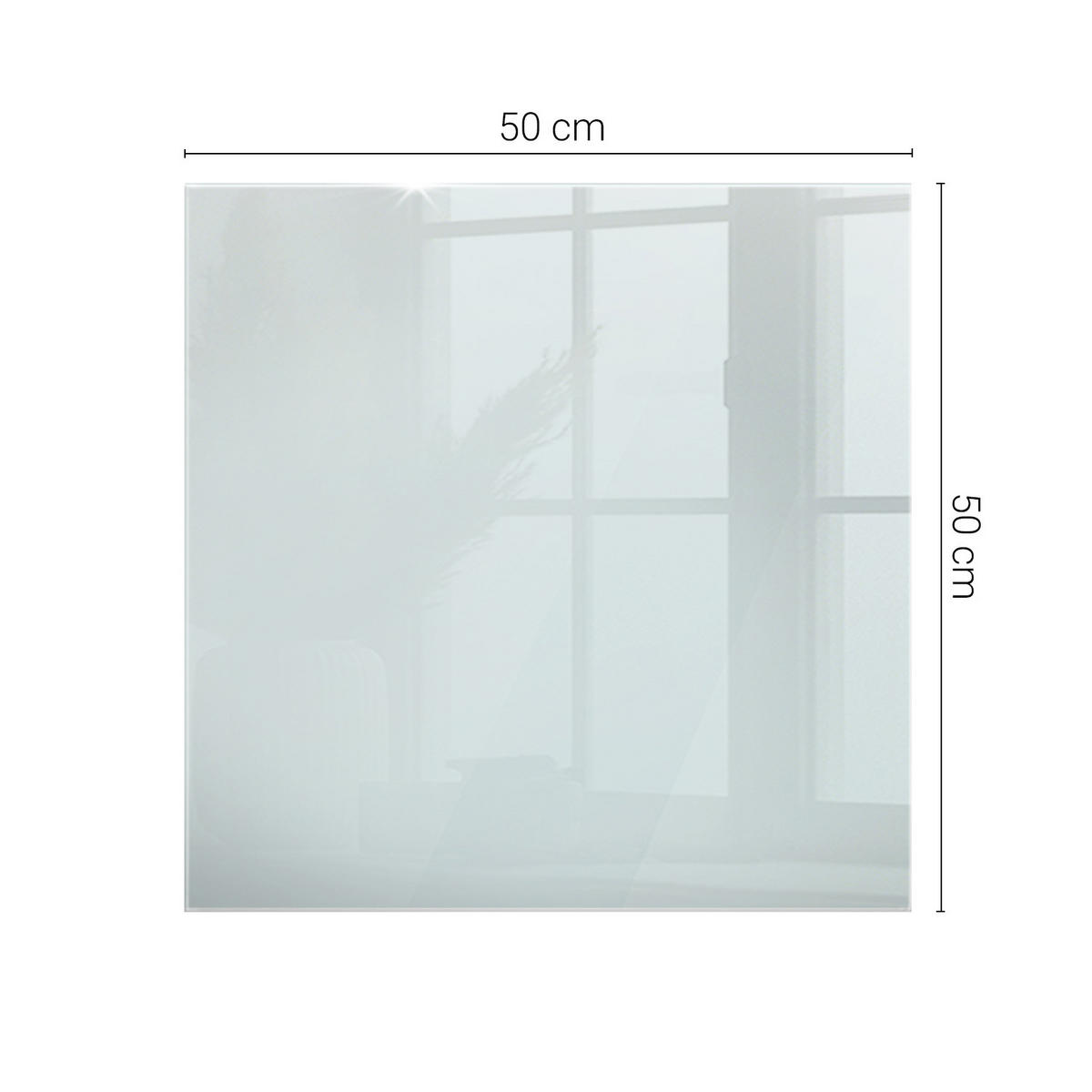 TISCHPLATTE 50 x 50 cm Transparente Glasplatte - Transparent, Glas (50/0.4/50cm) - TULUP