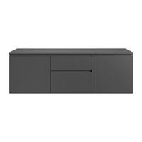 WASCHBECKENUNTERSCHRANK - 150 cm x 50 cm - Holz, Platte - Grau - JIMENA - Grau, Holz (150/46/50cm) - Vente-Unique