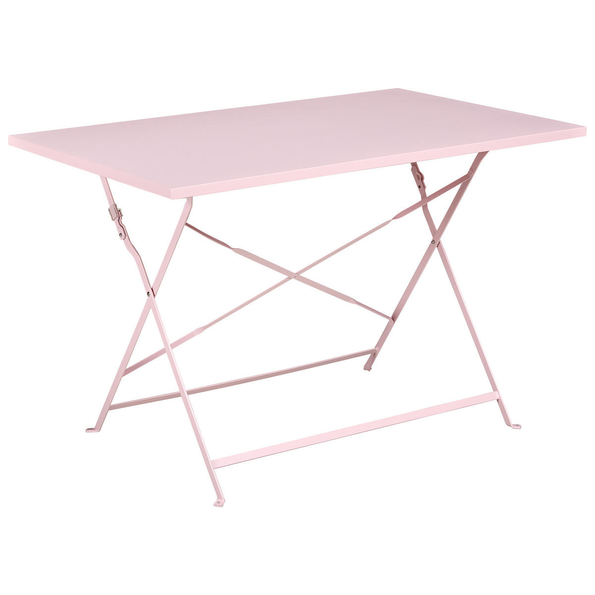 GARTENMÖBEL Set 4-Sitzer klappbar Metall Pastellrosa Fiori - Pink, Metall - Beliani