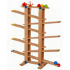 KUGELBAHN XL Holz Natur mit 7 Roll Elementen - Naturfarben, Holz (26/70cm) - Coemo