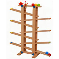 KUGELBAHN XL Holz Natur mit 7 Roll Elementen - Naturfarben, Holz (26/70cm) - Coemo