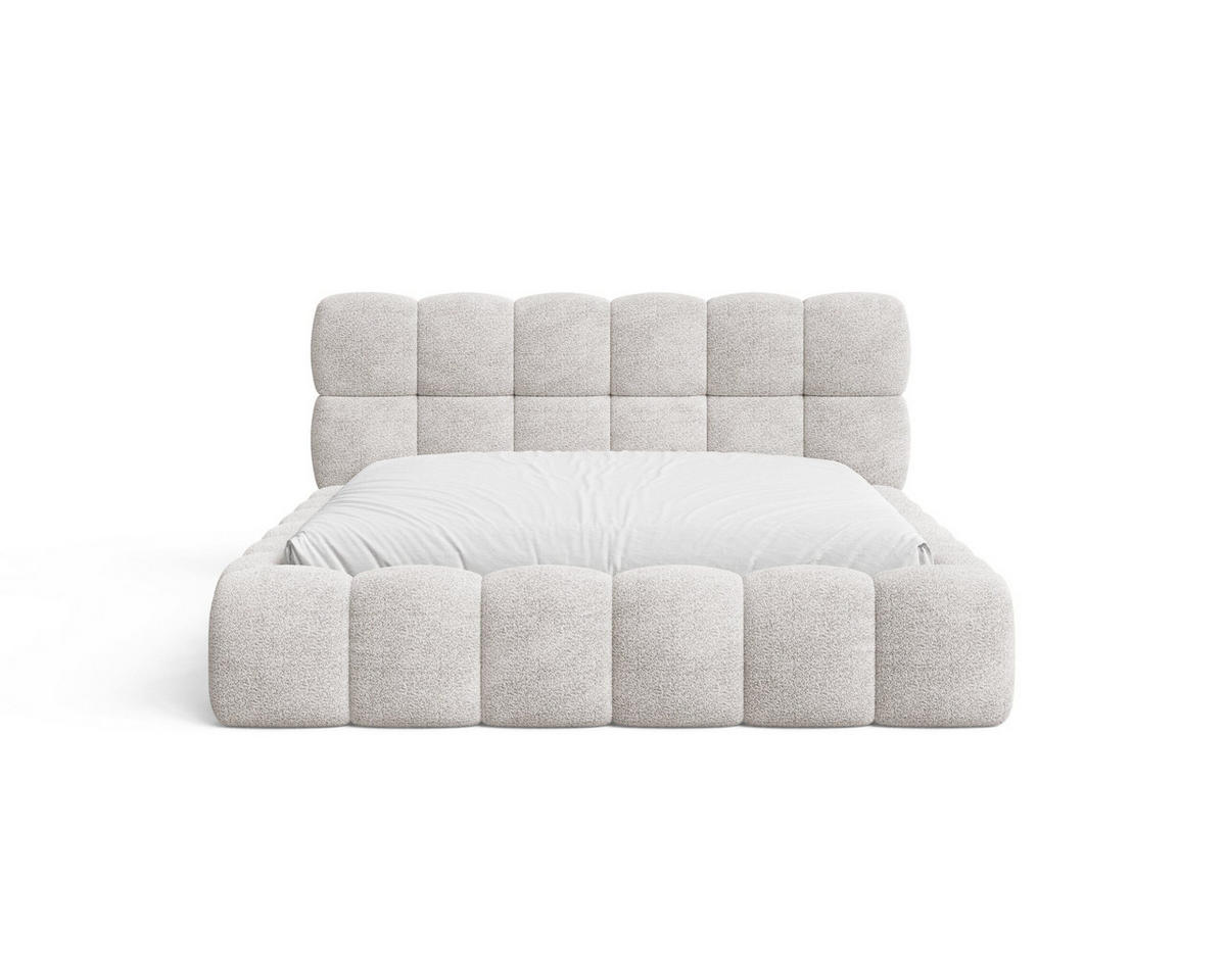 POLSTERBETT - Bett 19 - 180x200 - Silber (Arena 15) - Grau, Holzwerkstoff/Textil (180/200cm) - Möblo
