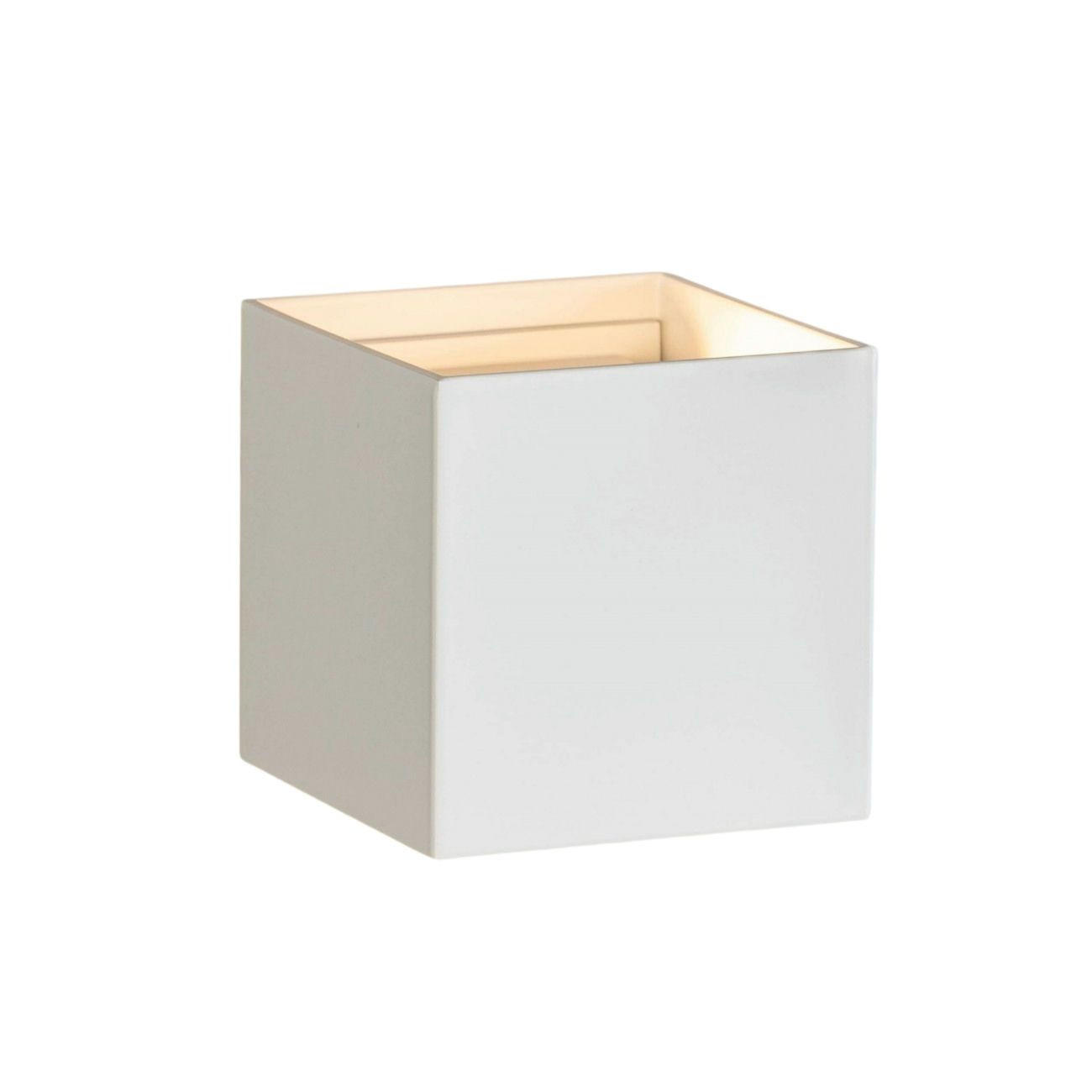 WANDLEUCHTE Cubic, Weiß, 10cm - Weiß, Metall (10/10/10cm) - KOSILUM