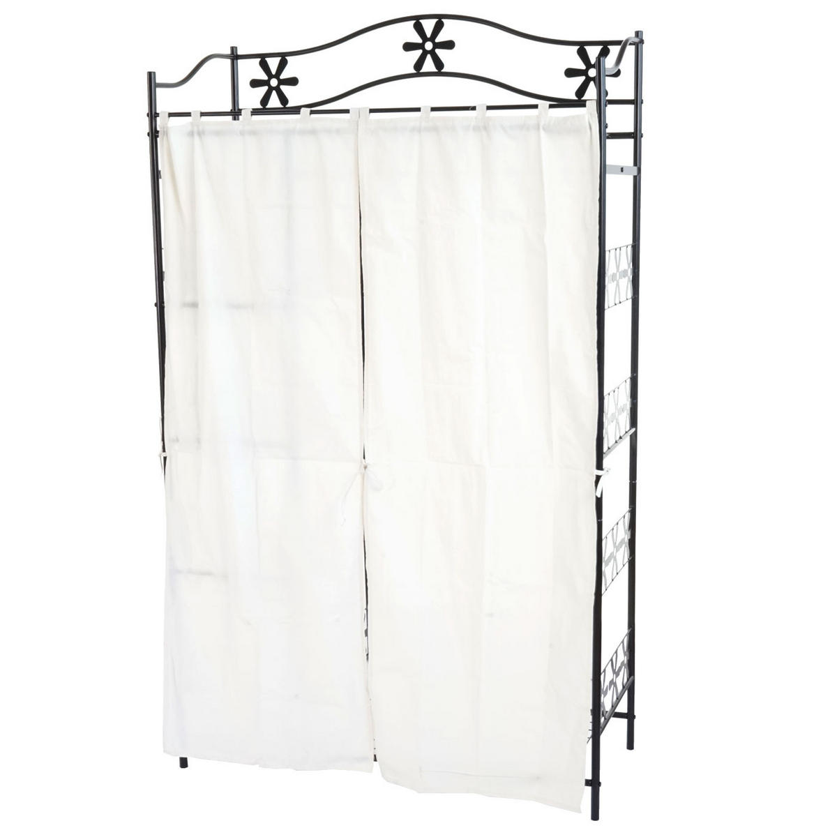 METALL-GARDEROBE MIT VORHANG Schwarz - Schwarz, Metall (100/172/43cm) - MCW