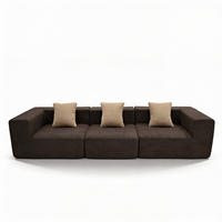 SOFA Pure 3-Sitzer - Braun Sand - Braun, Textil (300/62/100cm) - COCO Living