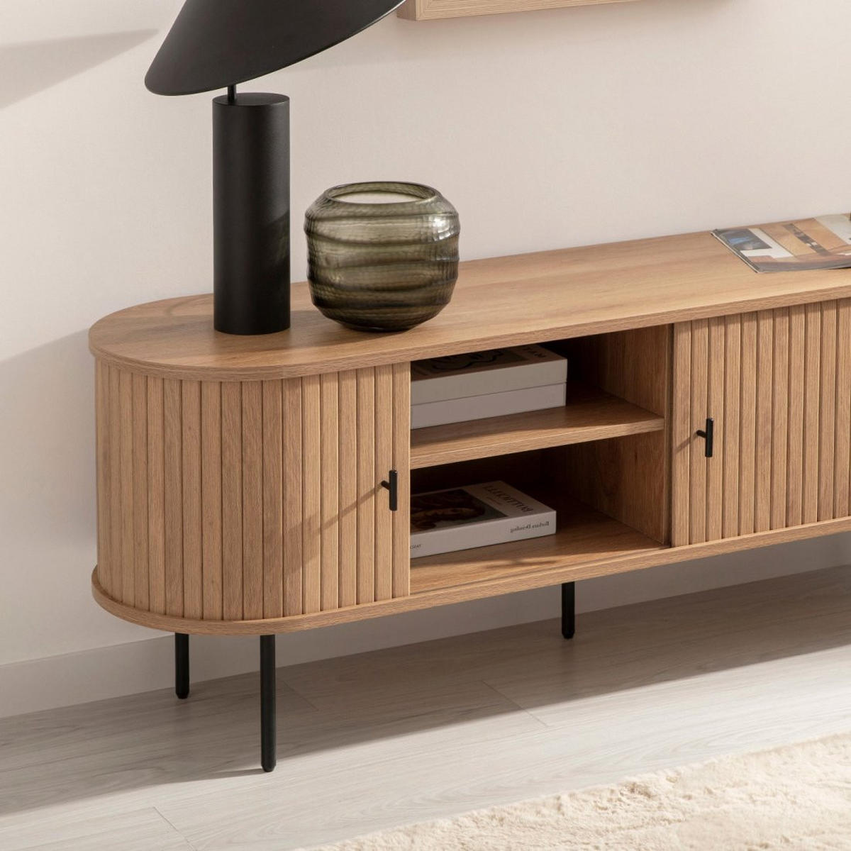 TV-ELEMENT Breda Natürlich 150 cm x 55 cm - Naturfarben, Holzwerkstoff (150/55/40cm)