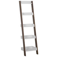 BÜCHERREGAL 5 Fächer Mobile Duo - Weiß, Holzwerkstoff (45/166/36cm) - Beliani