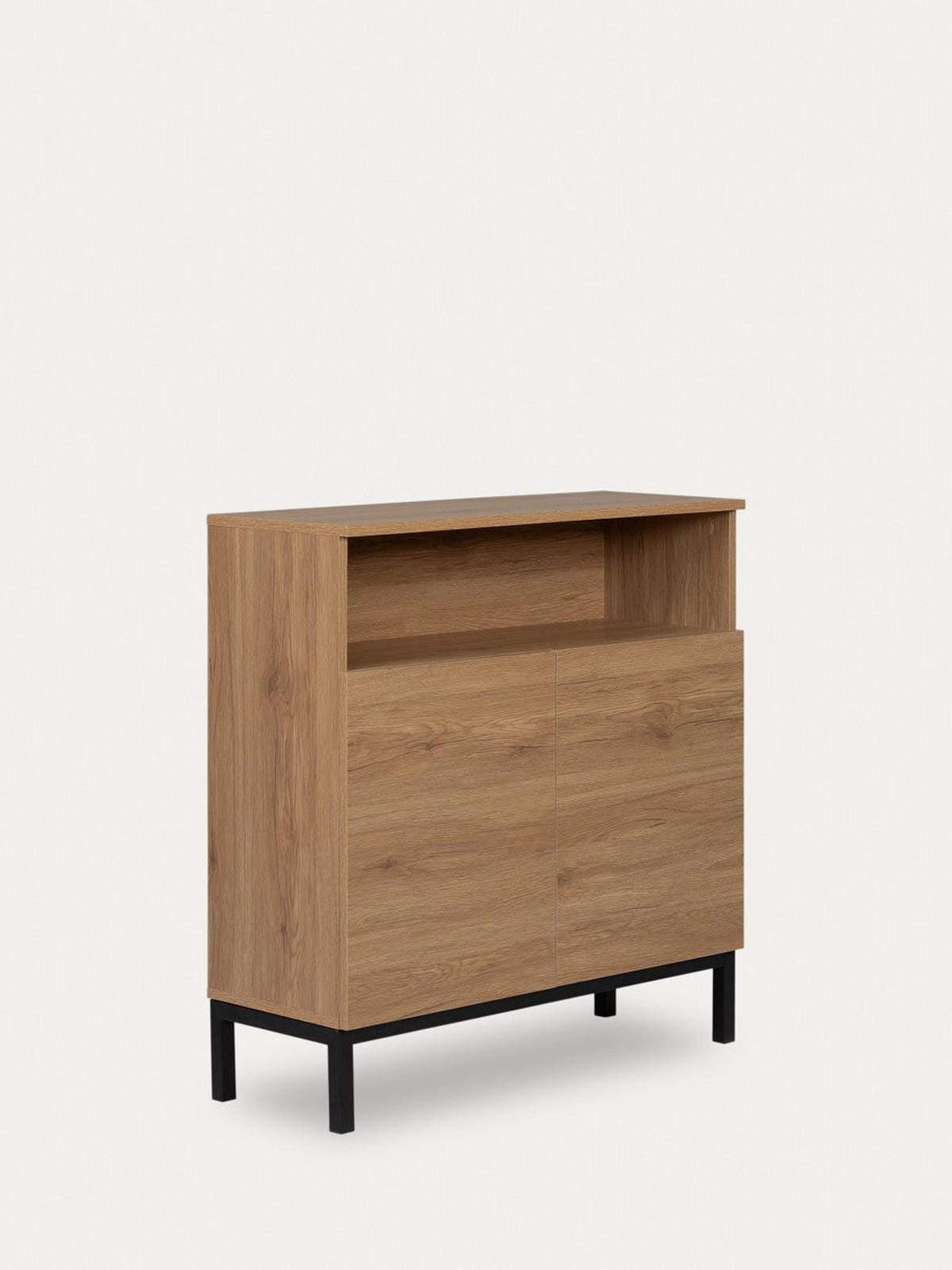 SCHUHSCHRANK Kolb Natur 80 cm x 82 cm - Braun, Holzwerkstoff (80/82/30cm) - Kenay Home