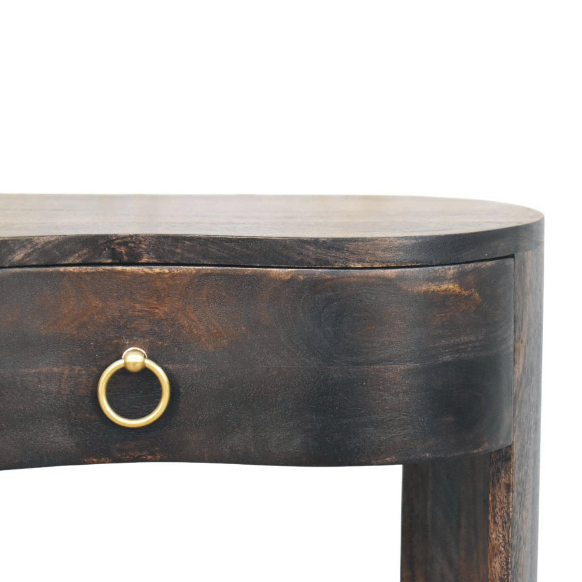 NACHTTISCH mit Carbon-Esche-Finish, 1 Schublade, mit altmodischem Griff, dunkelbraun - Dunkelbraun, Holz/Metall (55/58/35cm) - Artisan Furniture