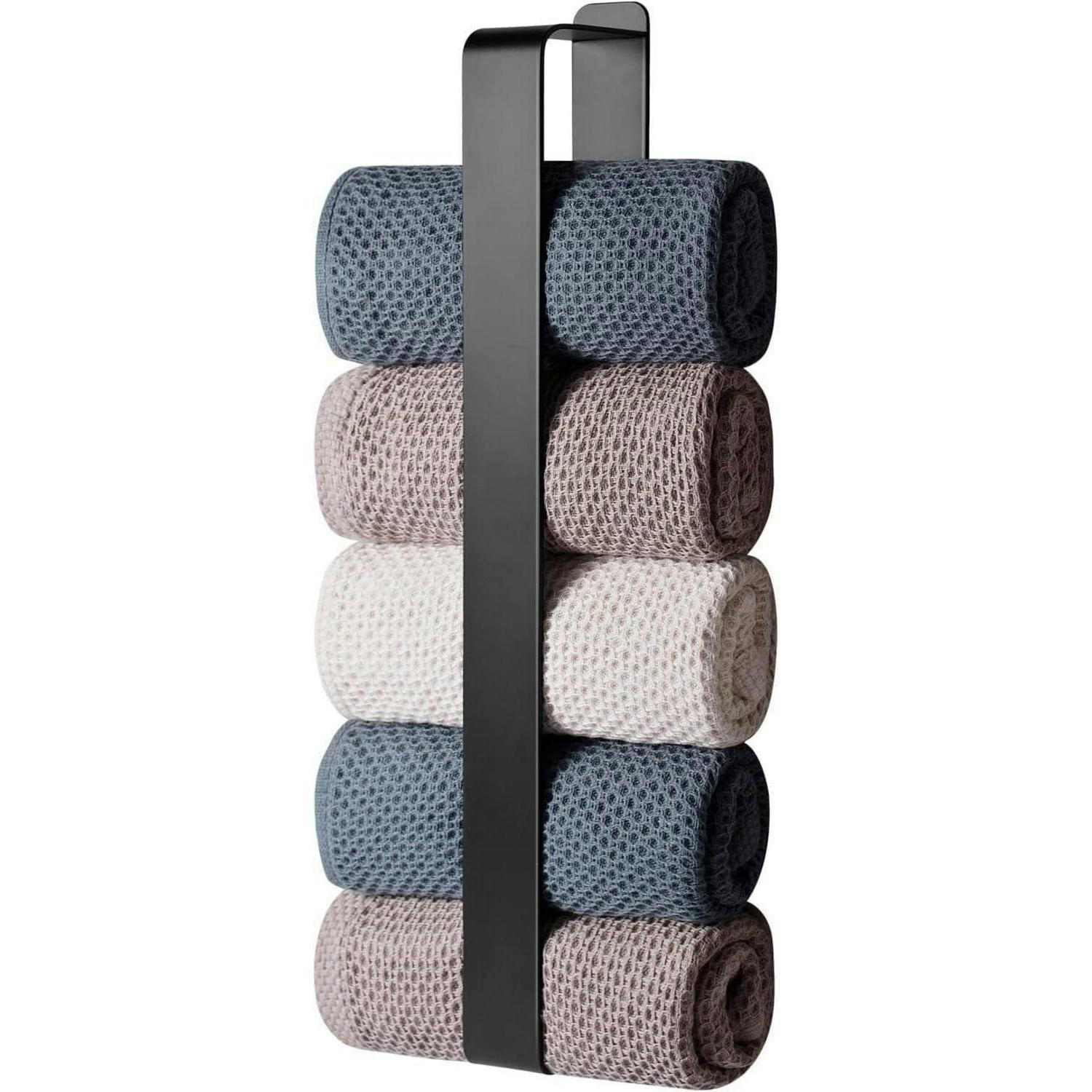 HANDTUCHHALTER selbstklebend Edelstahl 42 cm Schwarz - Multicolor, Metall (6/3.5/42cm)
