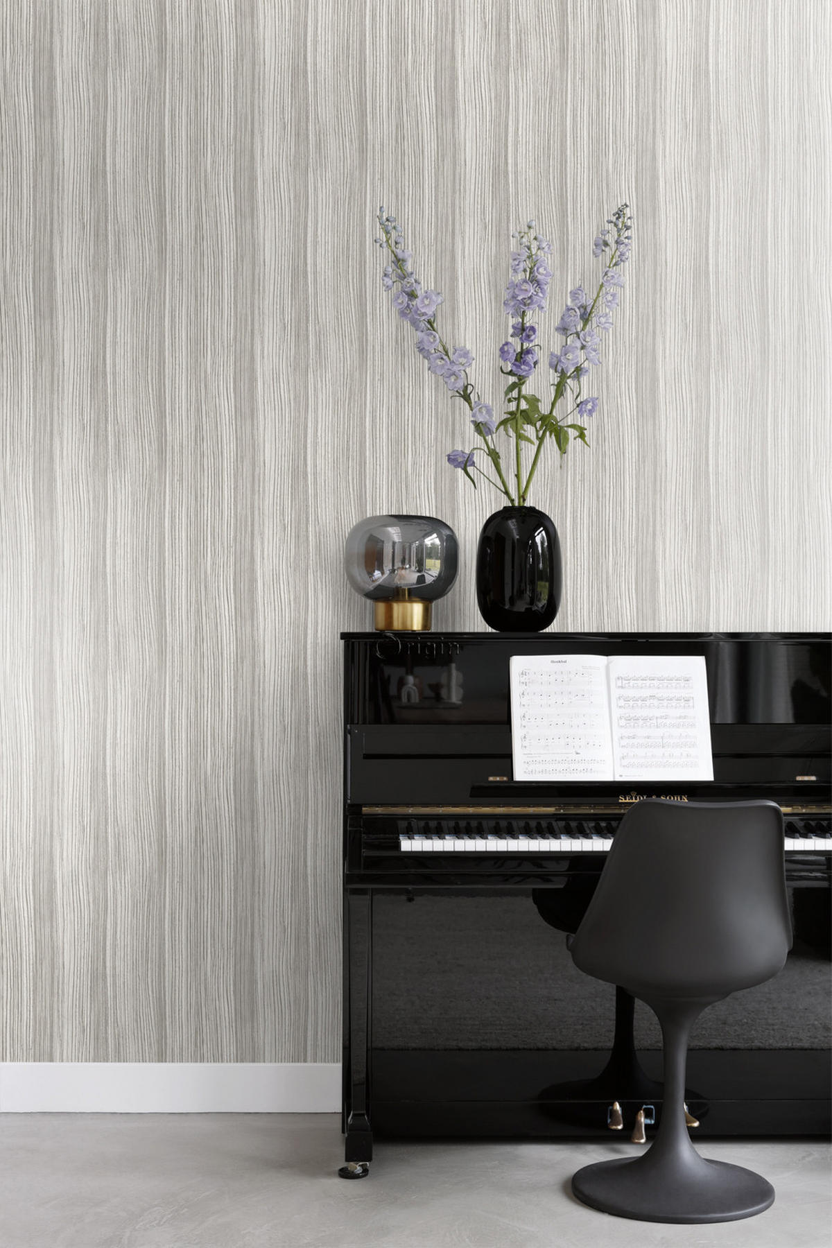 TAPETE Streifenmuster 53 cm x 10.05 m - Braun, Papier (53/1000cm) - Origin Wallcoverings