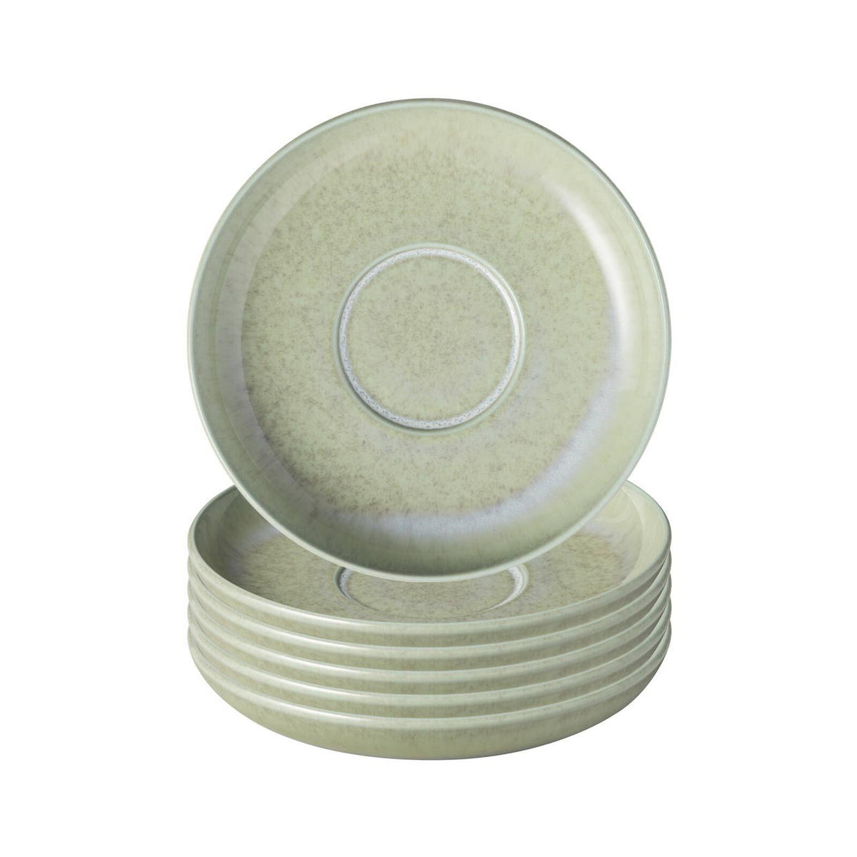 KAFFEEUNTERTASSEN Perlemor Alga grün ø 16,1 cm 6er Set - Grün, Keramik (16.1cm) - like.Villeroy & Boch