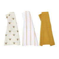 GESCHIRRTÜCHER-SET Bienen 3-teilig, 100% Baumwolle - Gelb, Textil (40/65cm) - Homescapes