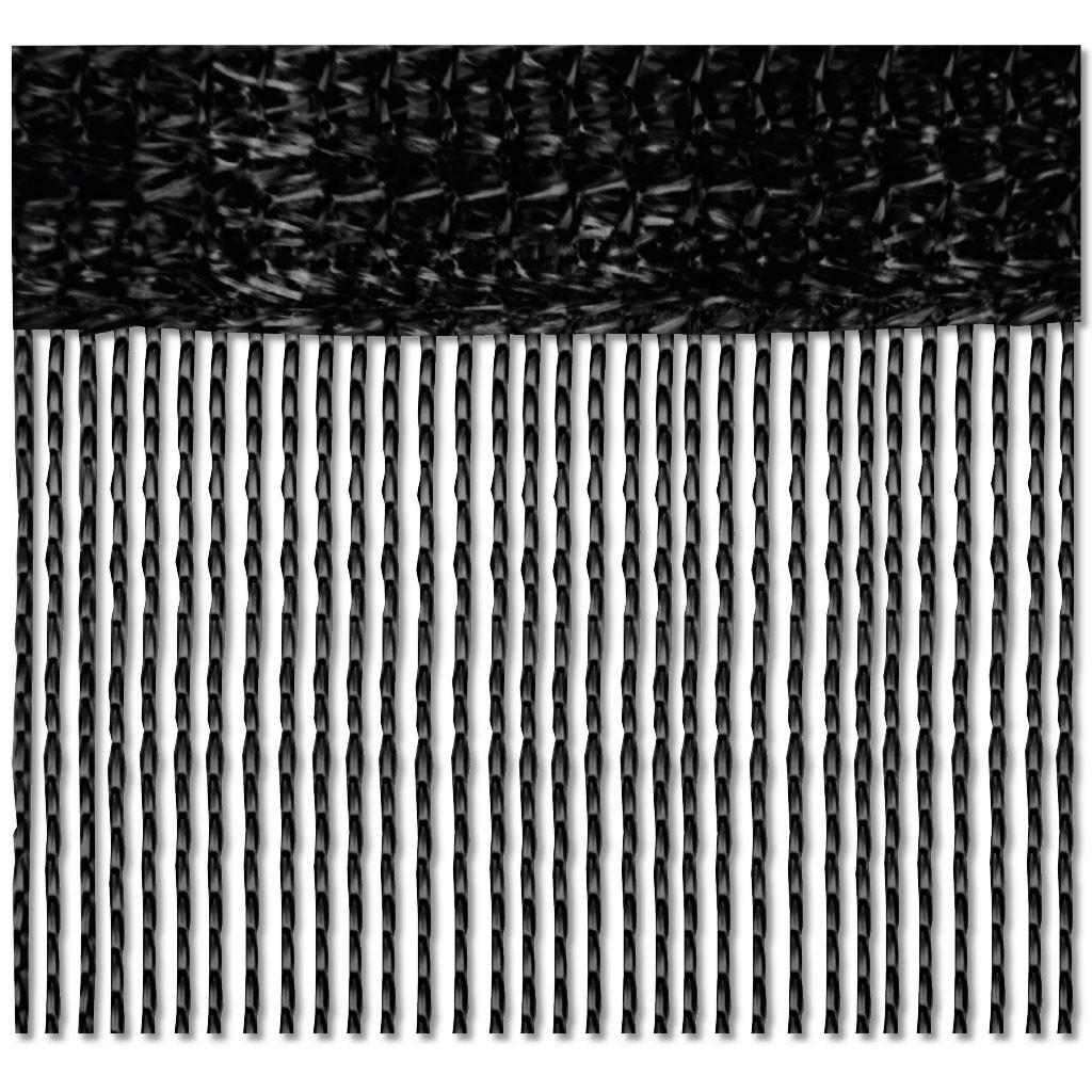 FADENVORHANG 90 cm x 240 cm Fadengardine (Schwarz) Ideal als Insektenschutz oder Raumteiler - Schwarz, Textil (90/240cm) - Bestlivings