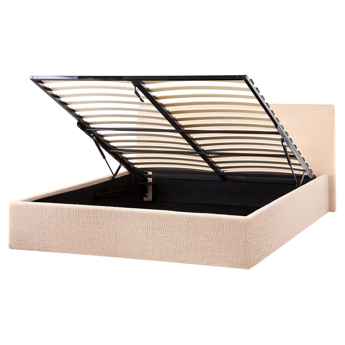 POLSTERBETT 160x200 cm Beige Orbey - Beige, Textil (160/200cm) - Beliani