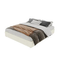 POLSTERBETT 160/200 mit Gasdruckfedern und Samtbezug in Beige - Beige, Holz/Holzwerkstoff (160/200cm) - EVRYAE