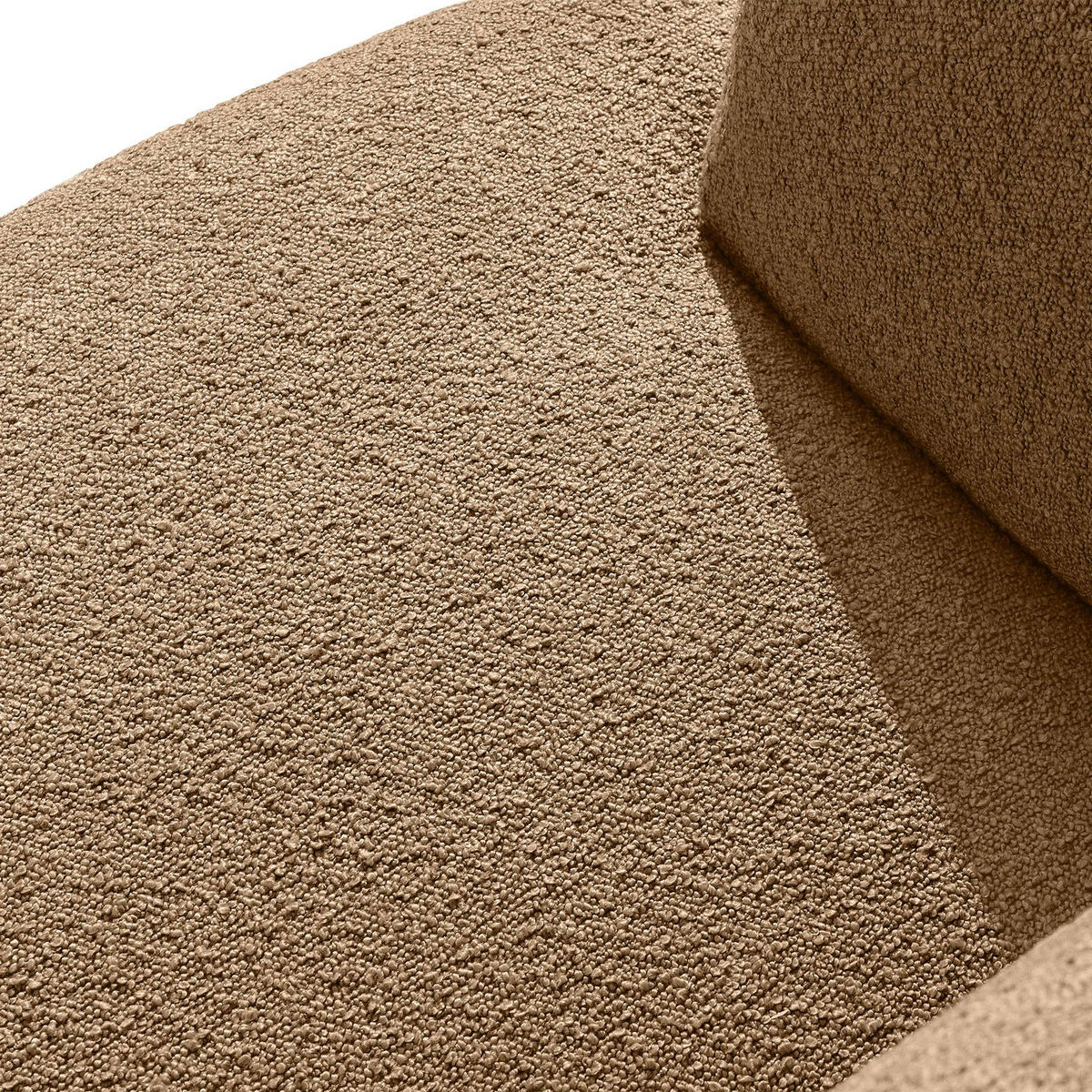 EINZELSOFA VIRA, Dunkelbeige, Bouclé - Schwarz/Braun, Holz/Holzwerkstoff (210/84/100cm) - KONSIMO®