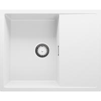 SPÜLBECKEN Ibiza, 2-er set Weiß 62/50 cm 1 Becken + Ablauf-Set ab 45er Unterschrank - Chromfarben/Weiß, Kunststoff (62/19/50cm) - Primagran