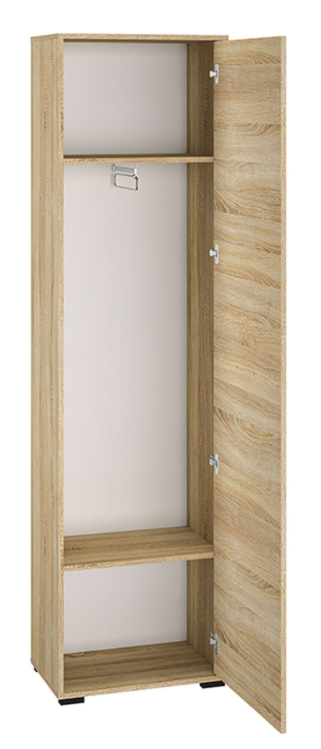 GARDEROBENSCHRANK Caro Sonoma Eiche hell 55 / 34 / 199cm - Braun/Sonoma Eiche, Holz/Holzwerkstoff (55/199/34cm) - Feldmann-Wohnen