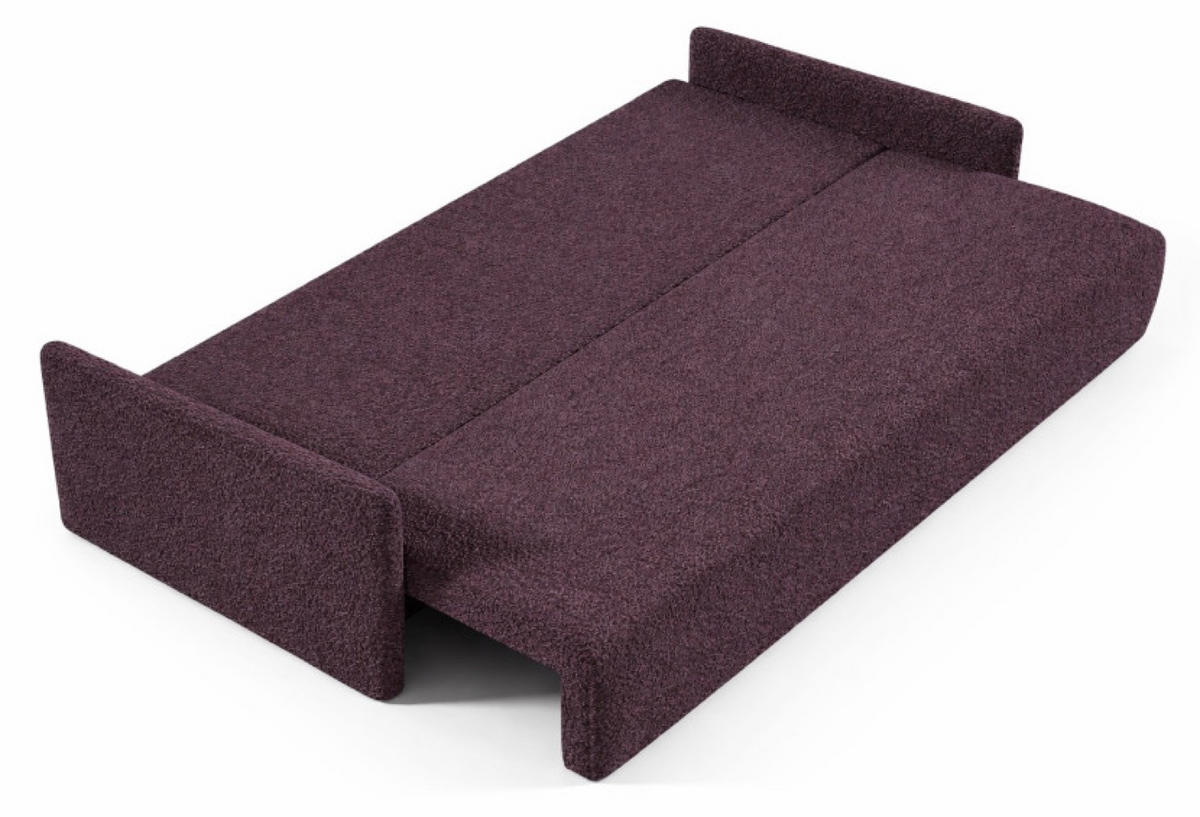 SOFA Pflaume-Braun SISI Mit Schlaffunktion - Braun, Textil (207/90/87cm) - Sepro Meble