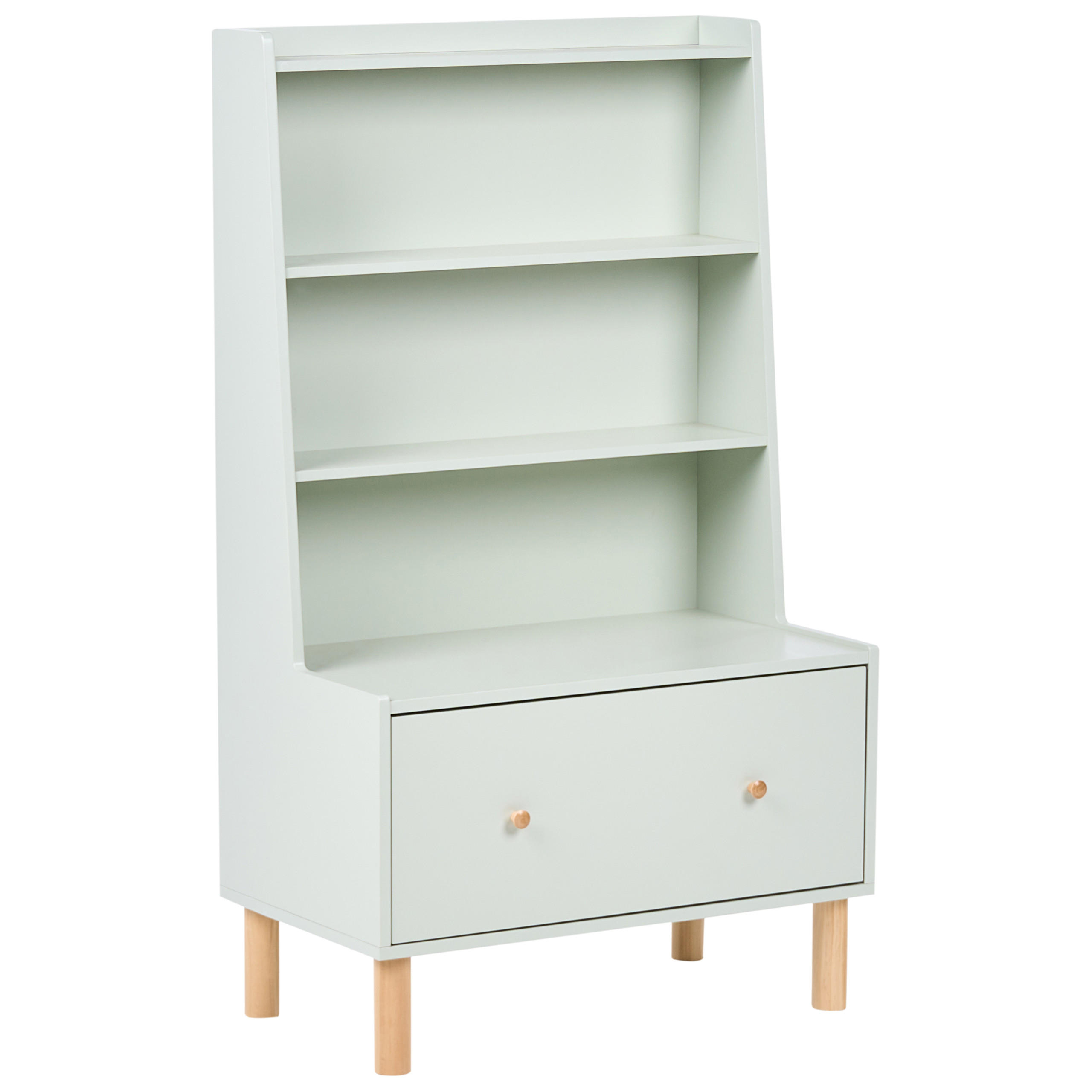 BIBLIOTECĂ cu 3 niveluri 120 cm verde deschisă Quilpie