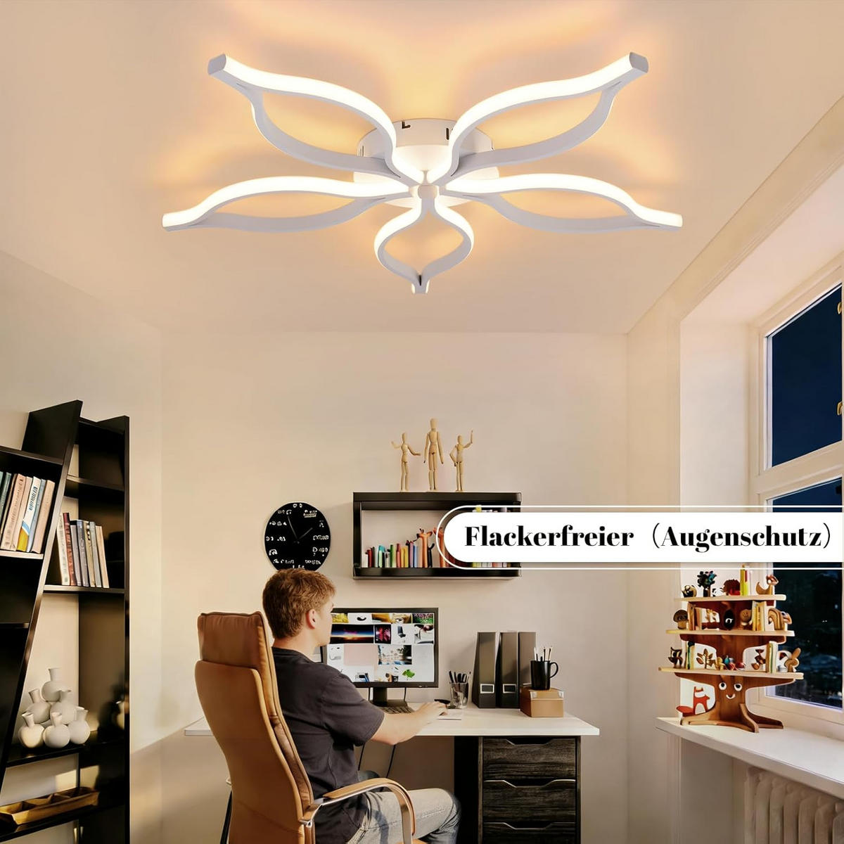 LED stropní svítidlo COCHEM III 80/80/5 cm - stříbrná, kov (80/80/5cm) - Nettlife
