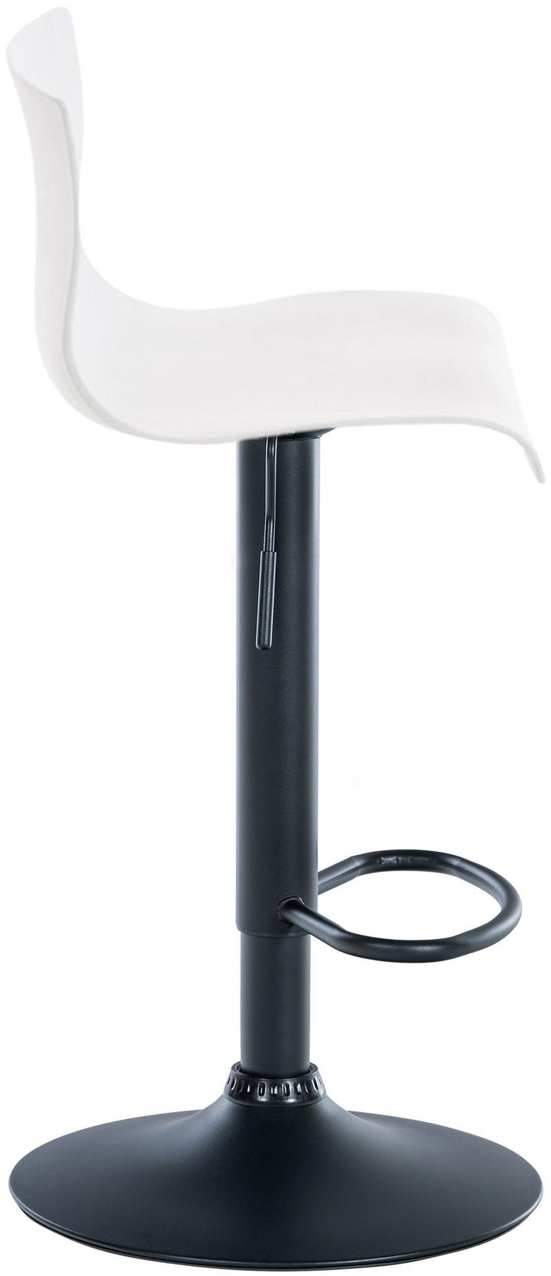 BARHOCKER Hover 84-104x39x36 cm weiß - Weiß, Kunststoff (39/84/36cm) - furnicato
