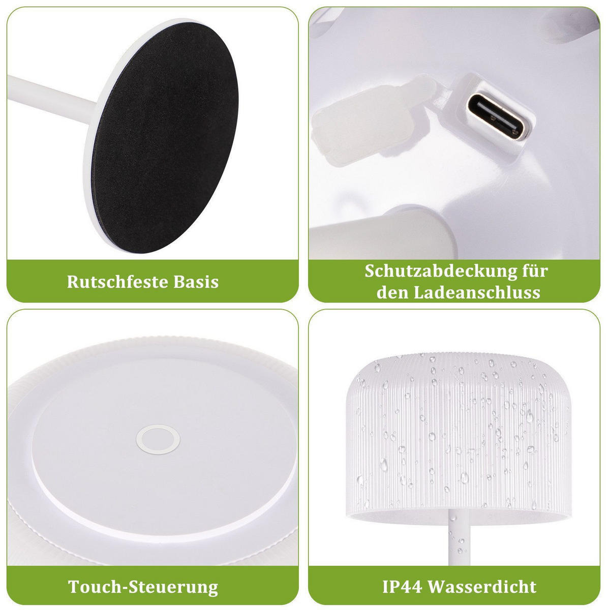 LED-TISCHLEUCHTE BREMERHAVEN Ⅲ 13/11/31 cm - Weiß, Metall (13/11/31cm) - Nettlife