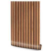 VLIESTAPETE Holzlamellen in 3D-Optik – Braun, Schwarz – 50x1000 cm - Schwarz/Braun, Papier (50/1000cm) - Muralo