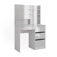 SCHMINKTISCH Sherry Weiß 90 cm mit Spiegel - Weiß, Holzwerkstoff (40/75/140cm) - Vicco