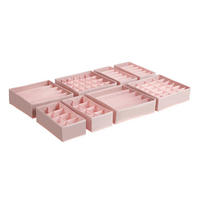 AUFBEWAHRUNGSBOX Tod (8er Set) - Hellrosa, Kunststoff (32/10/32cm) - SONGMICS