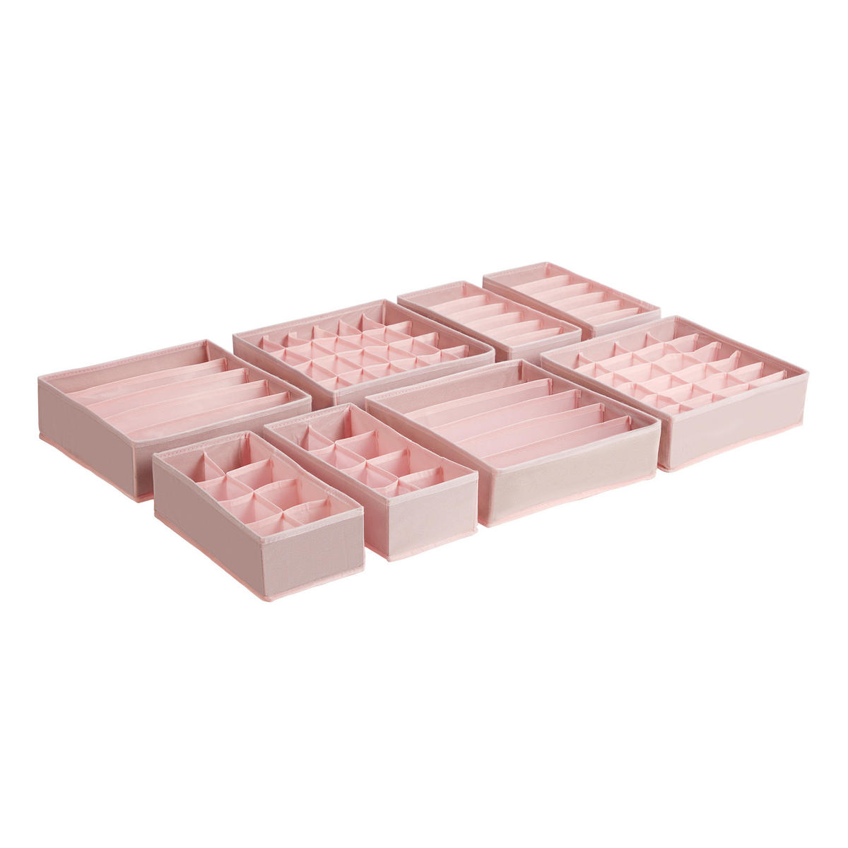 AUFBEWAHRUNGSBOX Tod (8er Set) - Hellrosa, Kunststoff (32/10/32cm) - SONGMICS